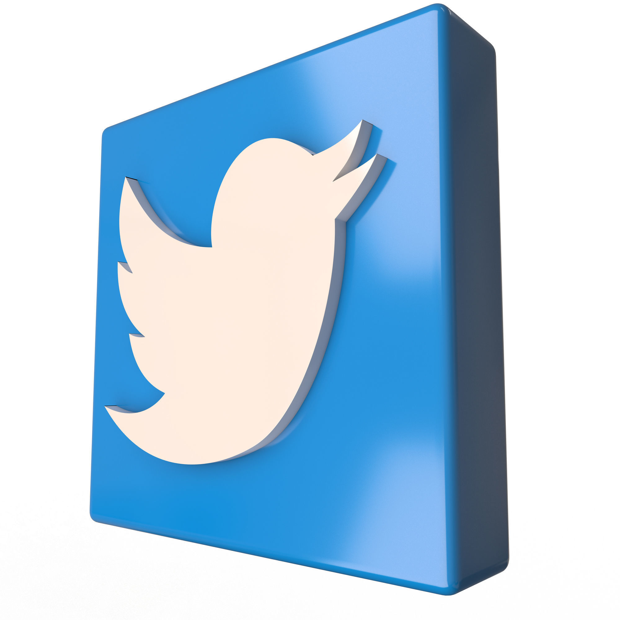 Social Media Logo Low-poly 3D model_3