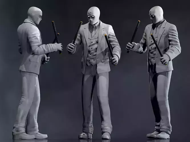 Mr Knight Low-poly 3D model