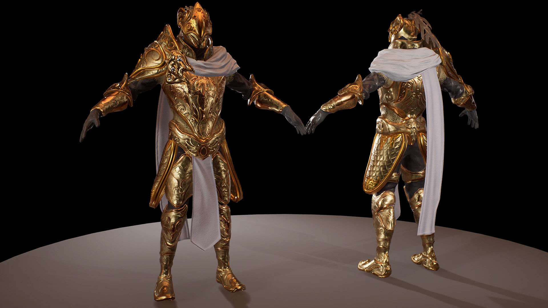 RPG Fantasy Knight Low-poly 3D model_8