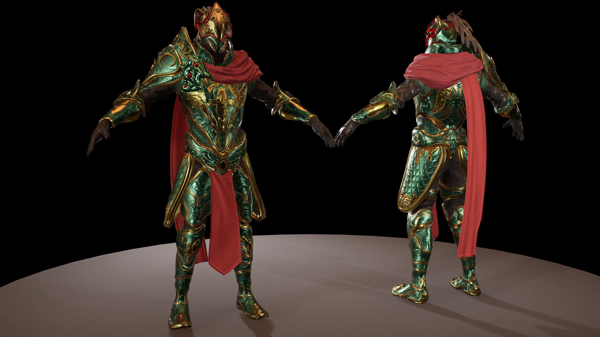 RPG Fantasy Knight Low-poly 3D model_4