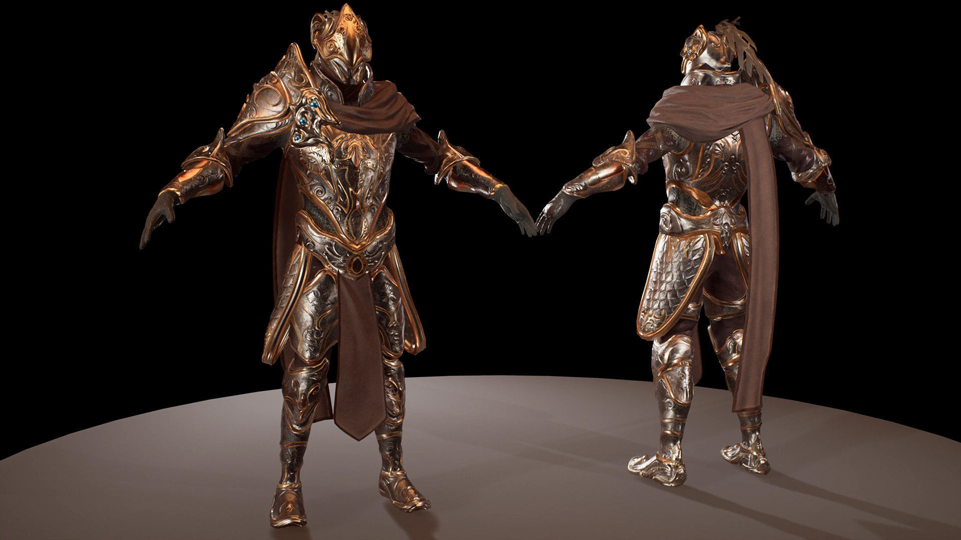 RPG Fantasy Knight Low-poly 3D model_2