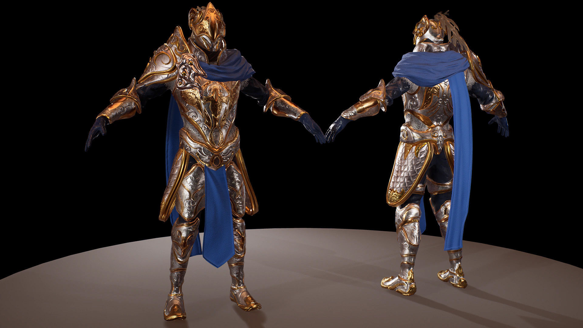 RPG Fantasy Knight Low-poly 3D model_6