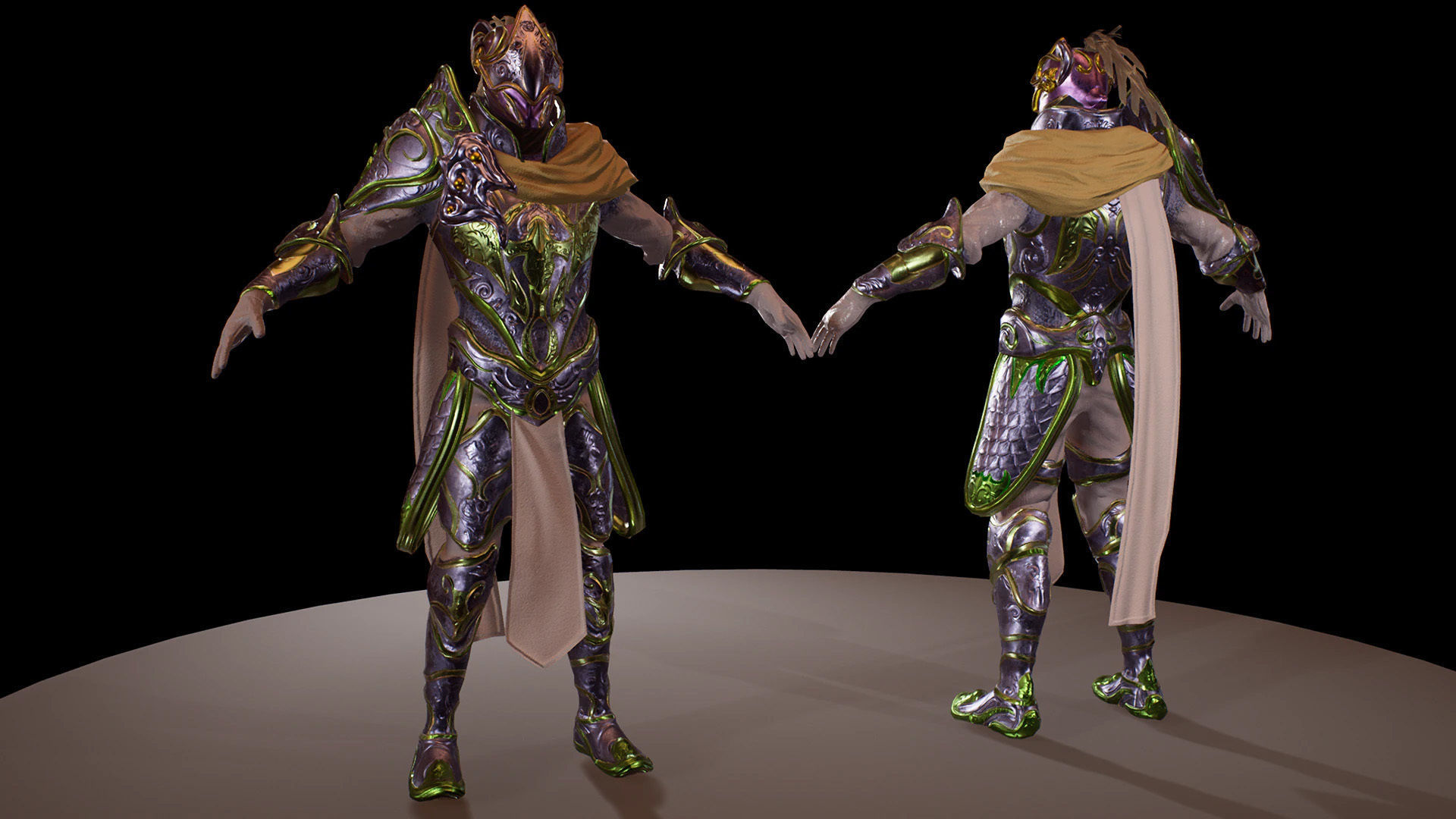 RPG Fantasy Knight Low-poly 3D model_5