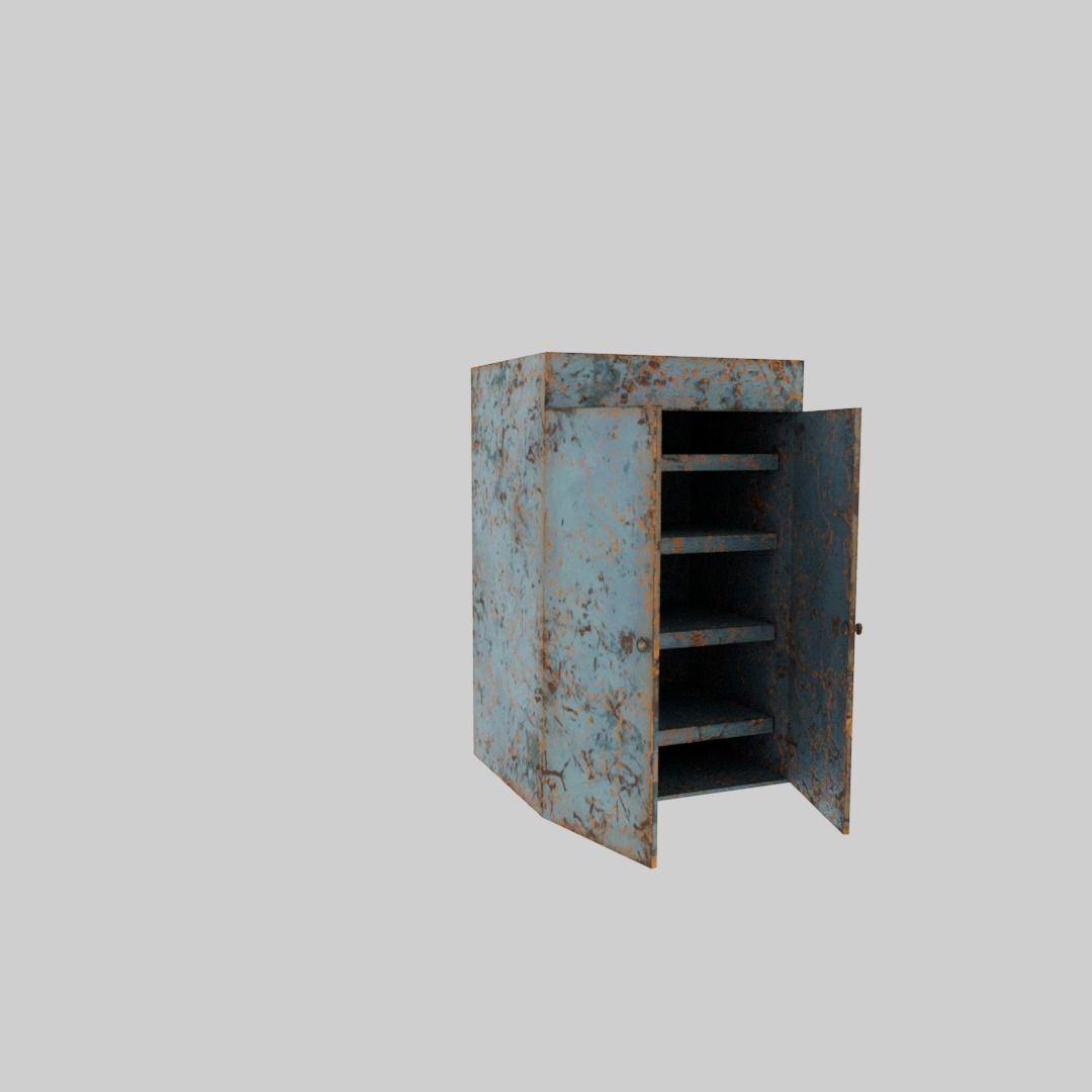 Soviet wardrobe Low-poly 3D model_2