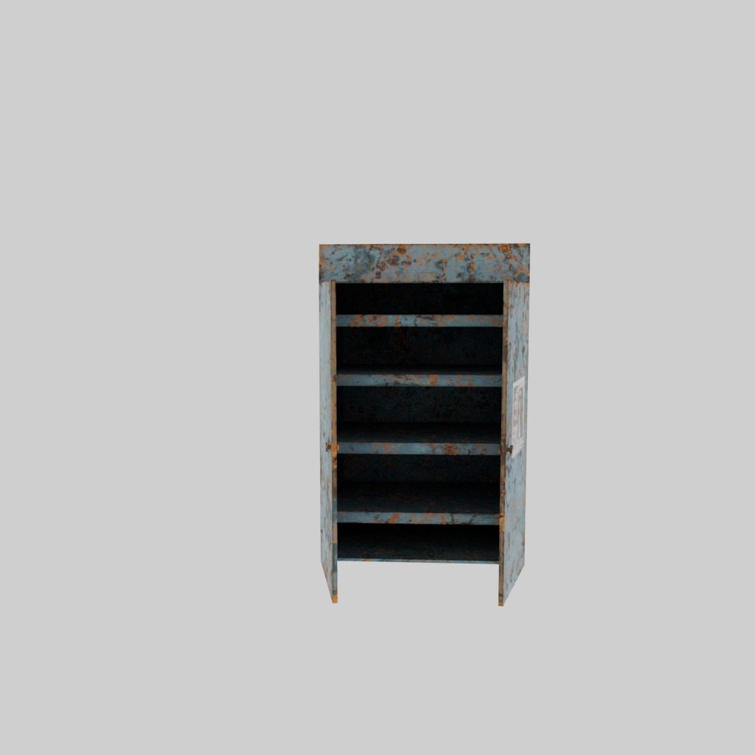 Soviet wardrobe Low-poly 3D model_5