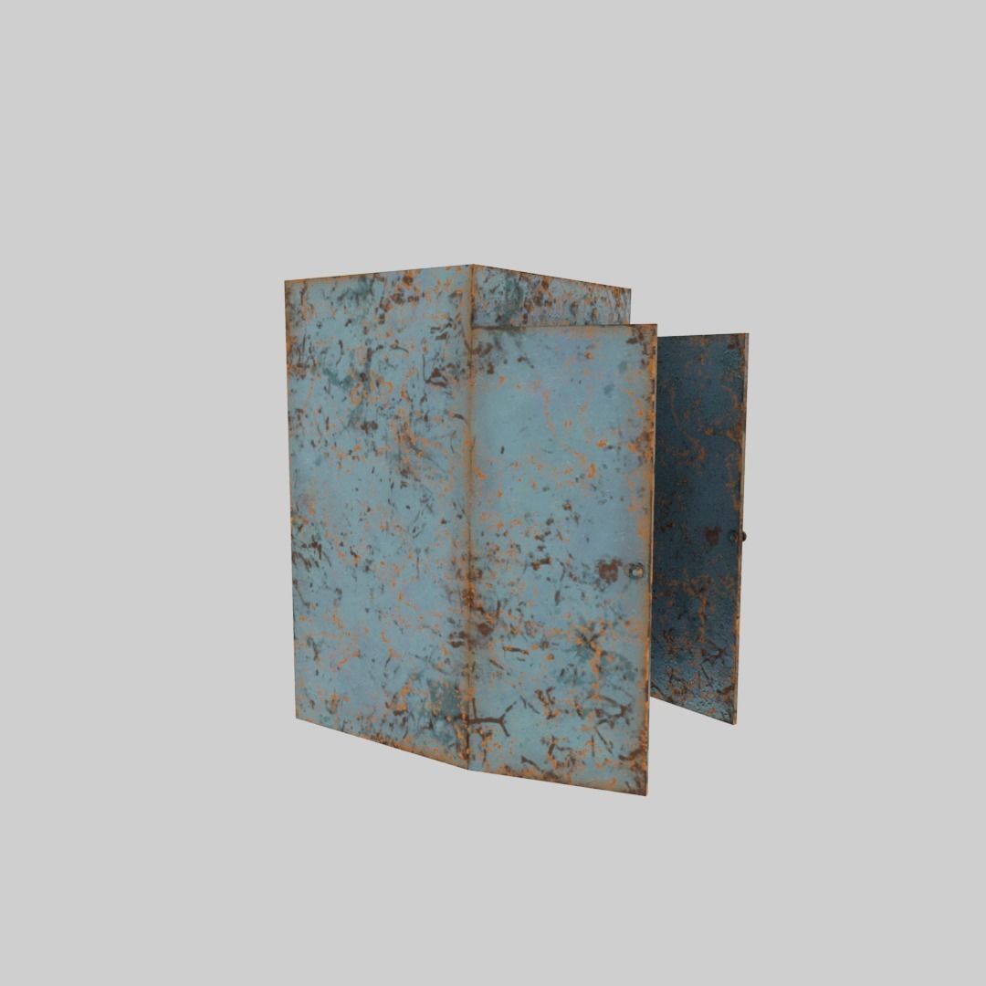 Soviet wardrobe Low-poly 3D model_6