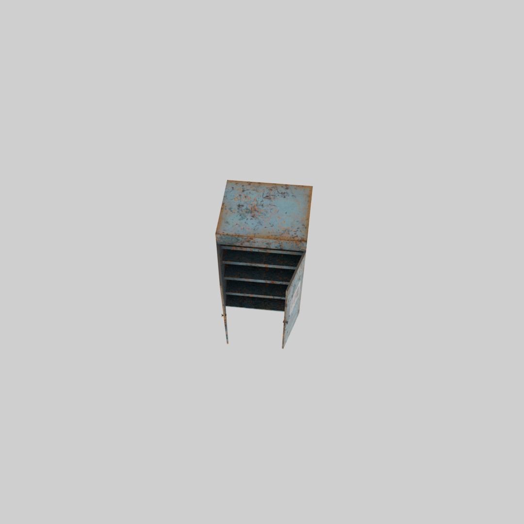 Soviet wardrobe Low-poly 3D model_10