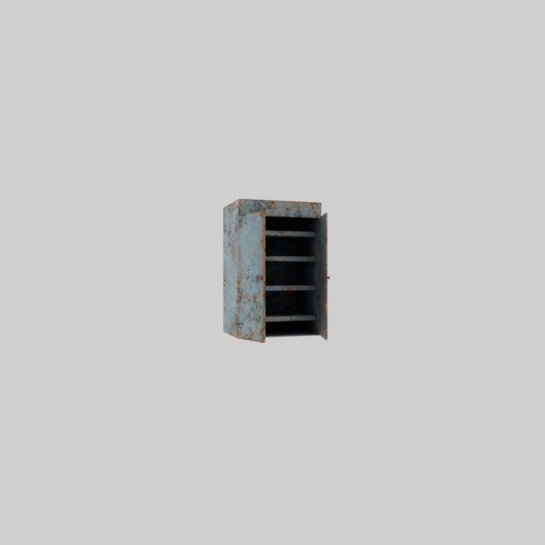 Soviet wardrobe Low-poly 3D model_4