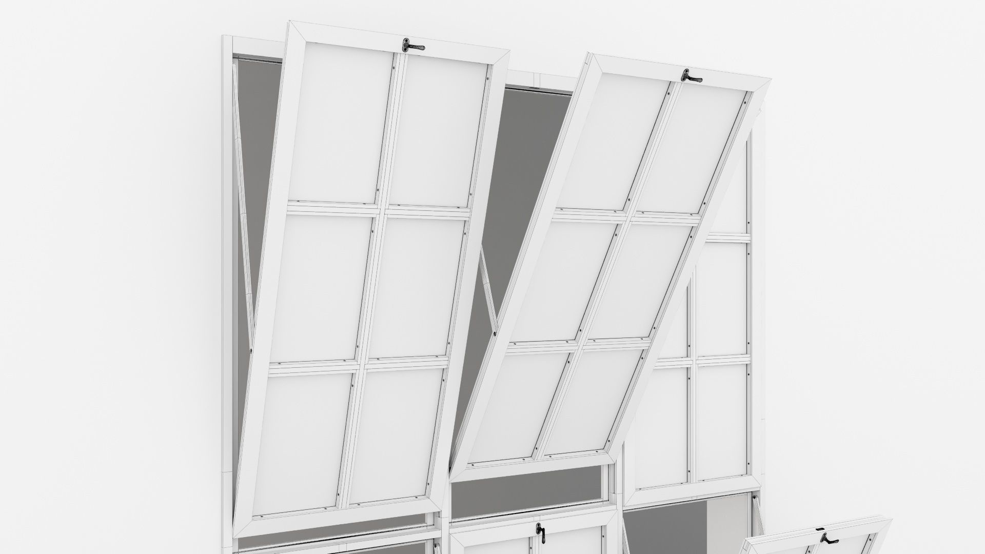 Aluminium window 12 3D model_6