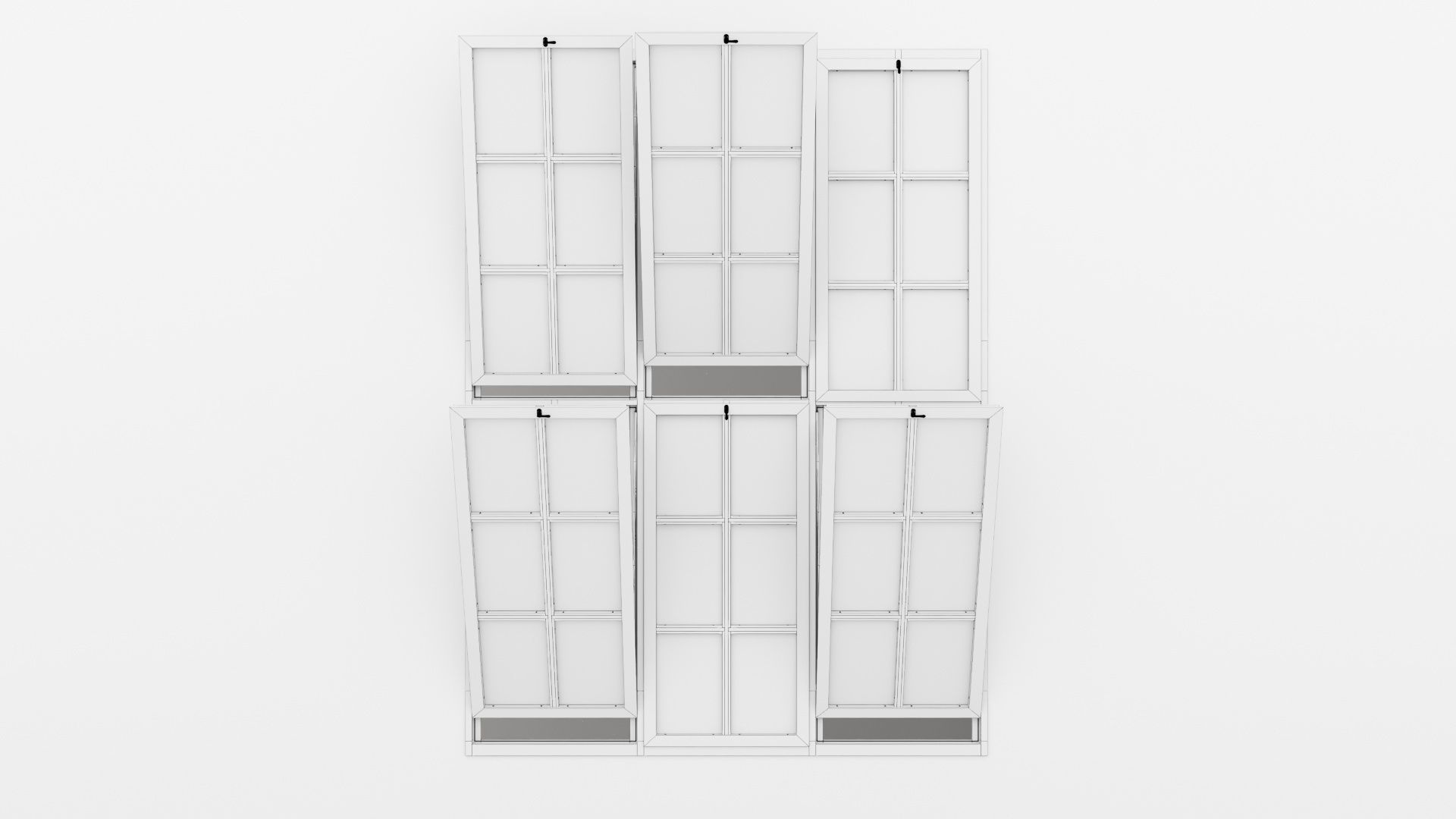 Aluminium window 12 3D model_5