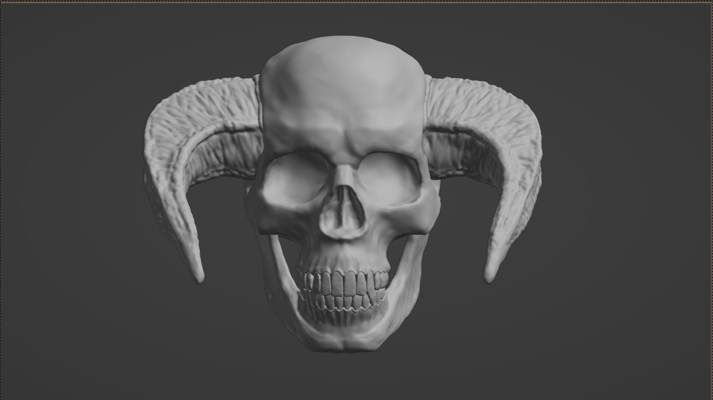 demon skull 3D model_2