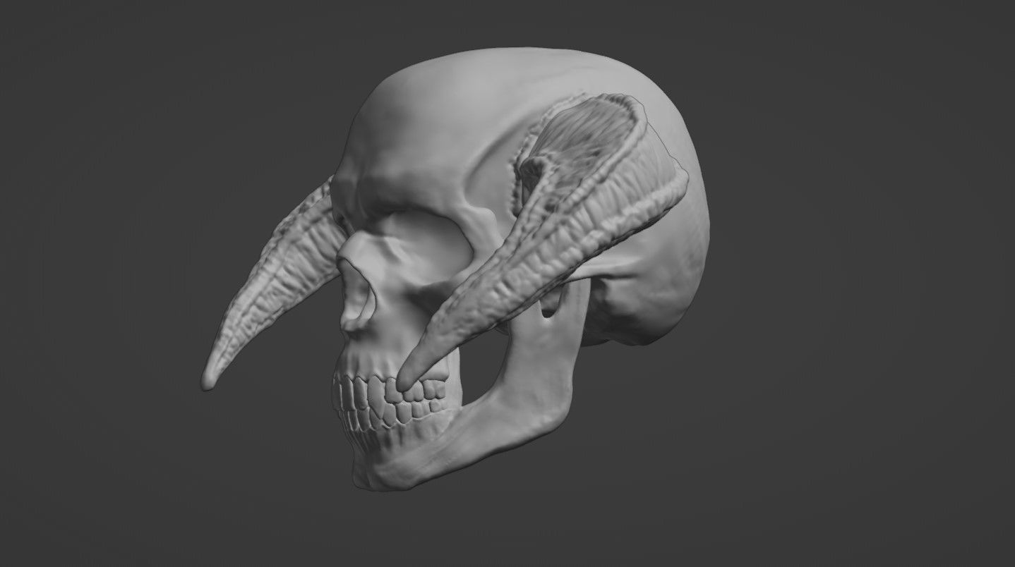 demon skull 3D model_1