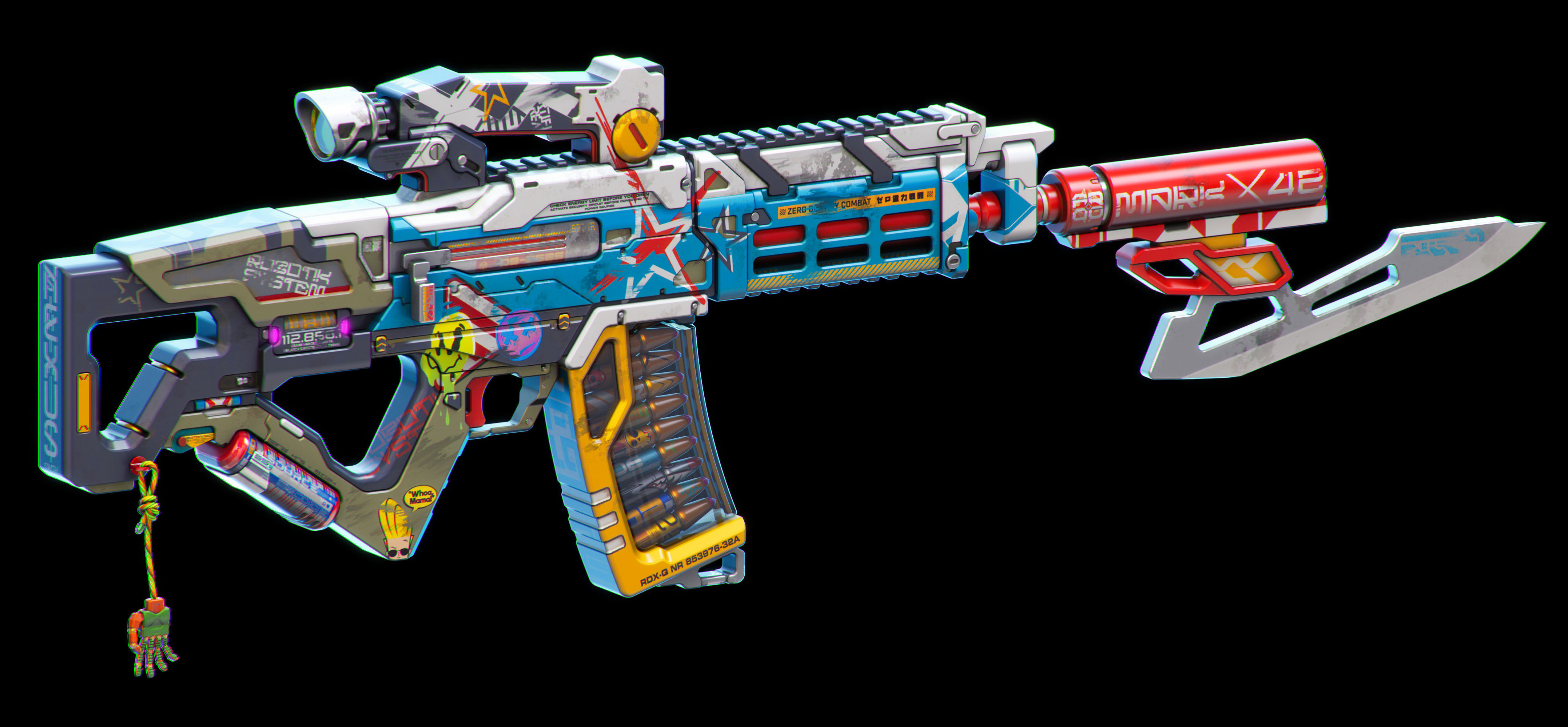 Sci-Fi Rifles Set Kitbash  3D model_2