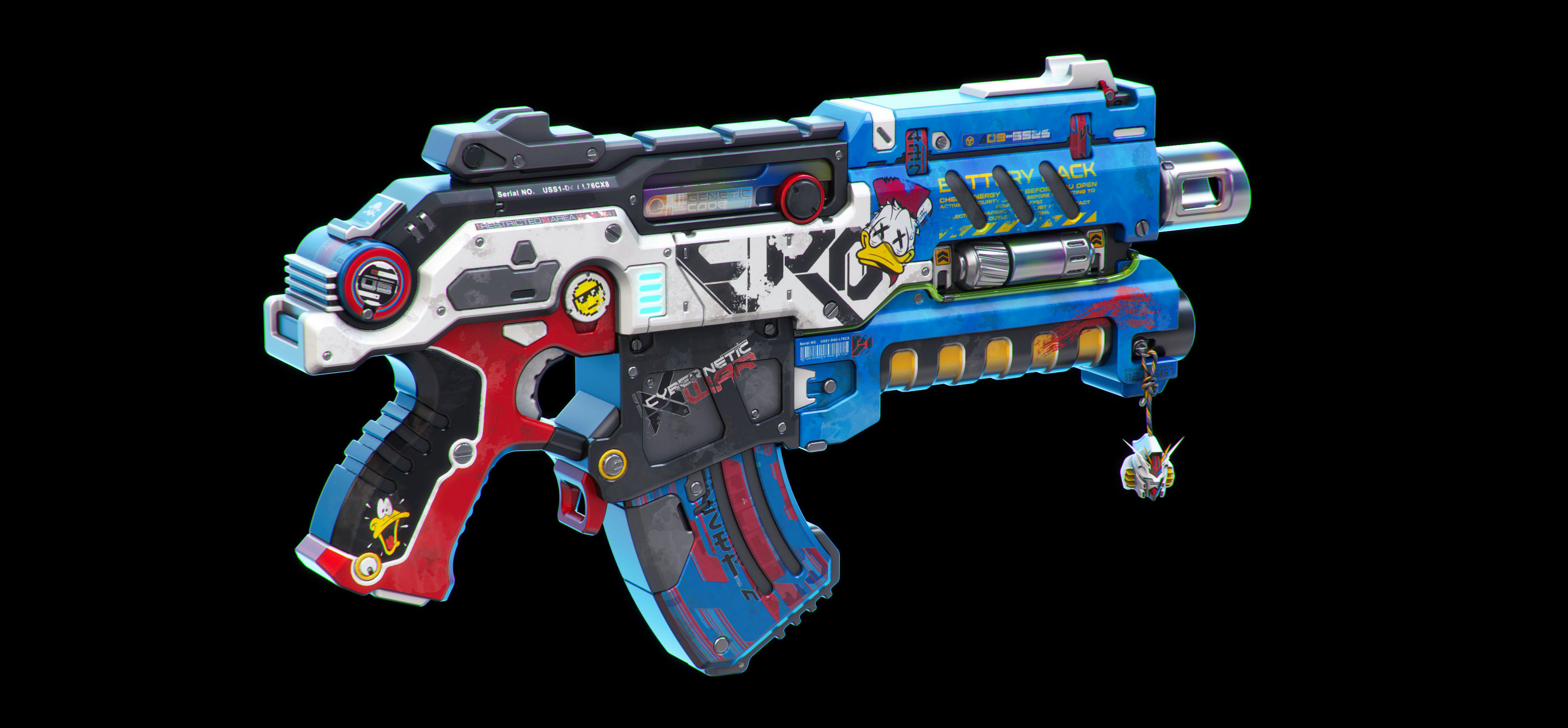 Sci-Fi Rifles Set Kitbash  3D model_3