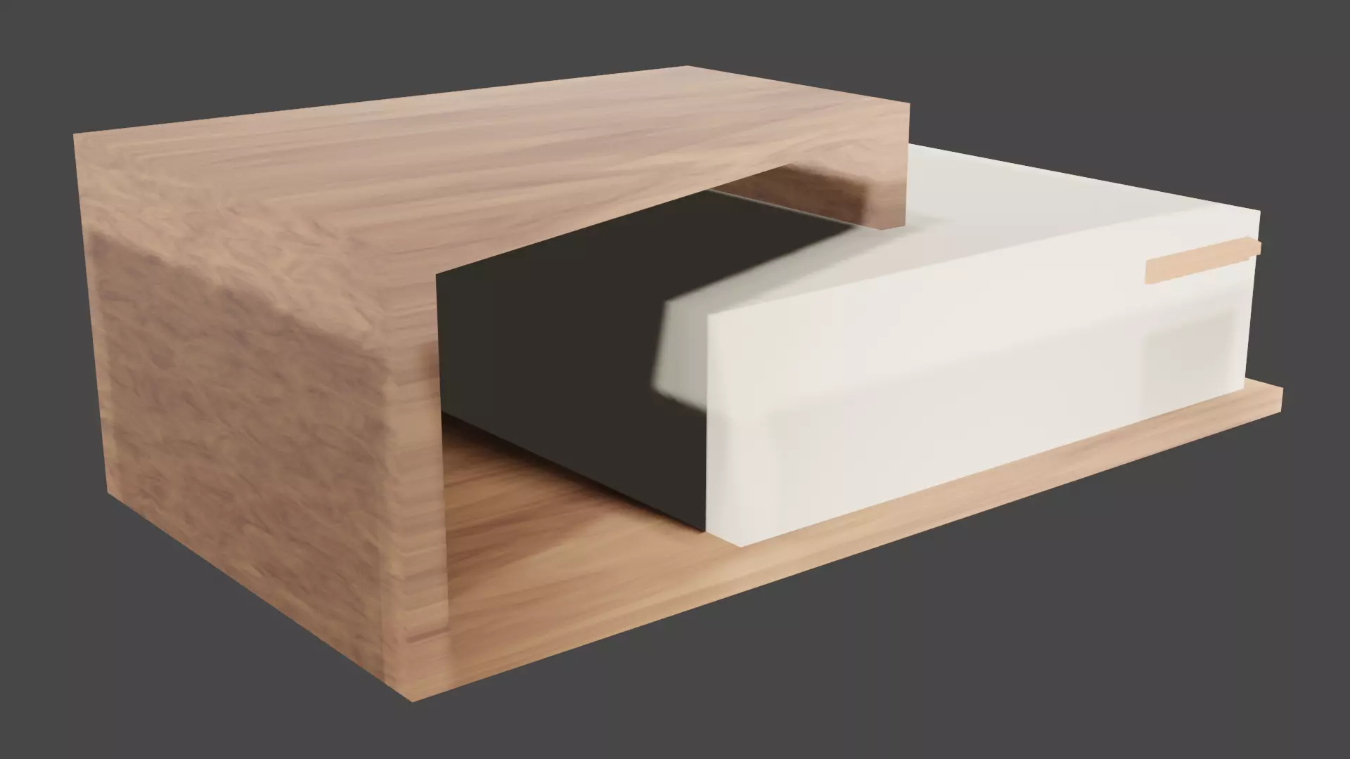 table coffee with top and wooden base Free low-poly 3D model