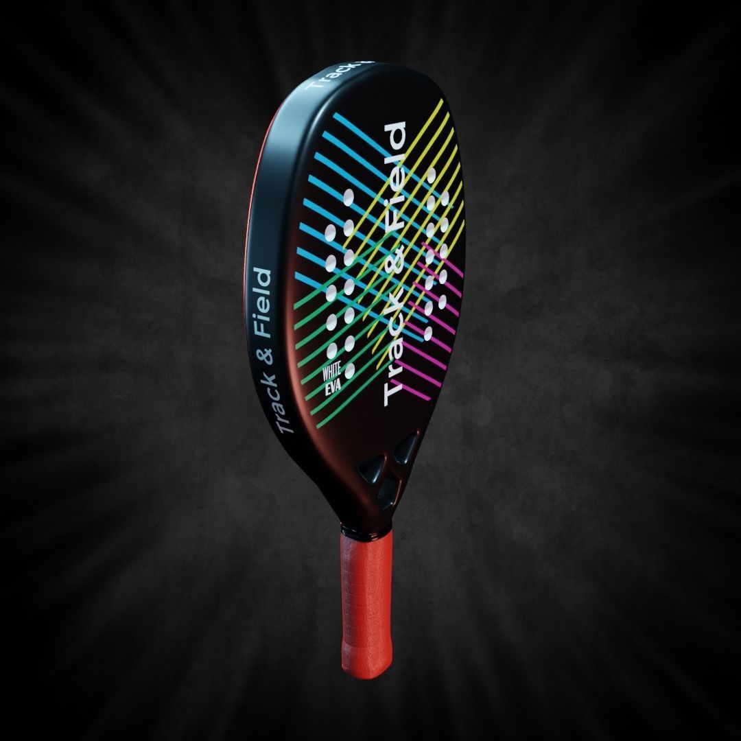 Beach tennis racket 3D model_1