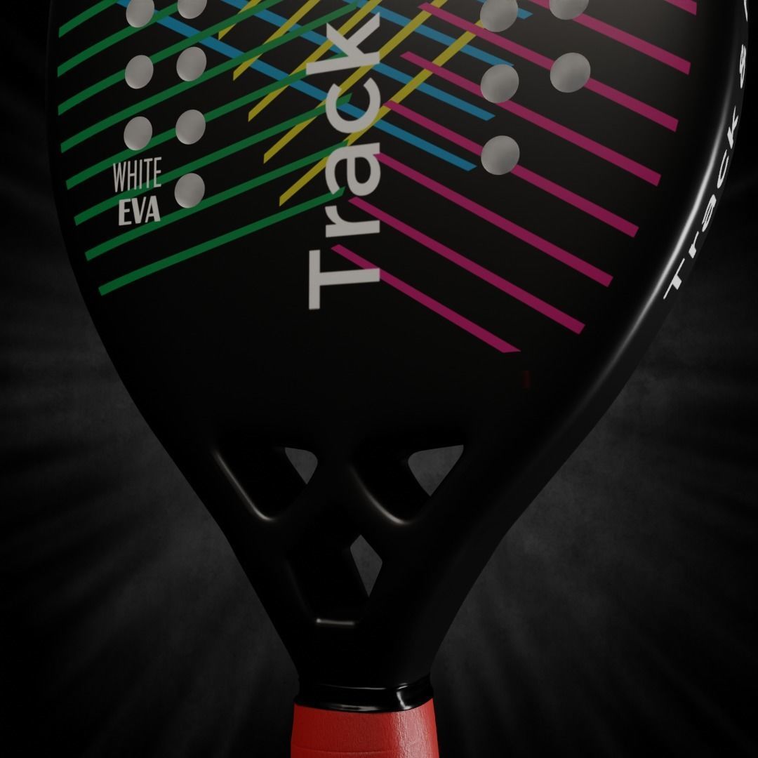 Beach tennis racket 3D model_4