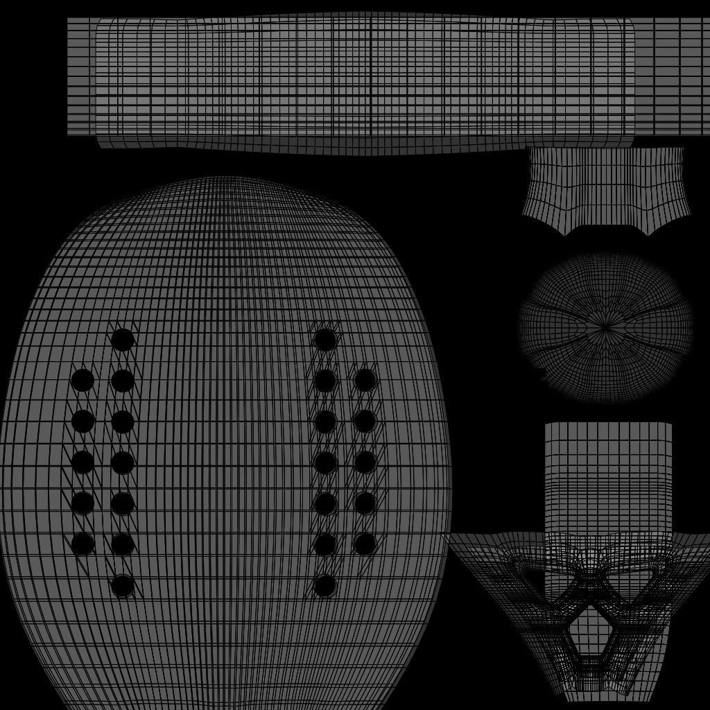 Beach tennis racket 3D model_9