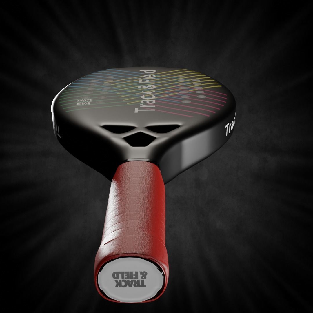 Beach tennis racket 3D model_2