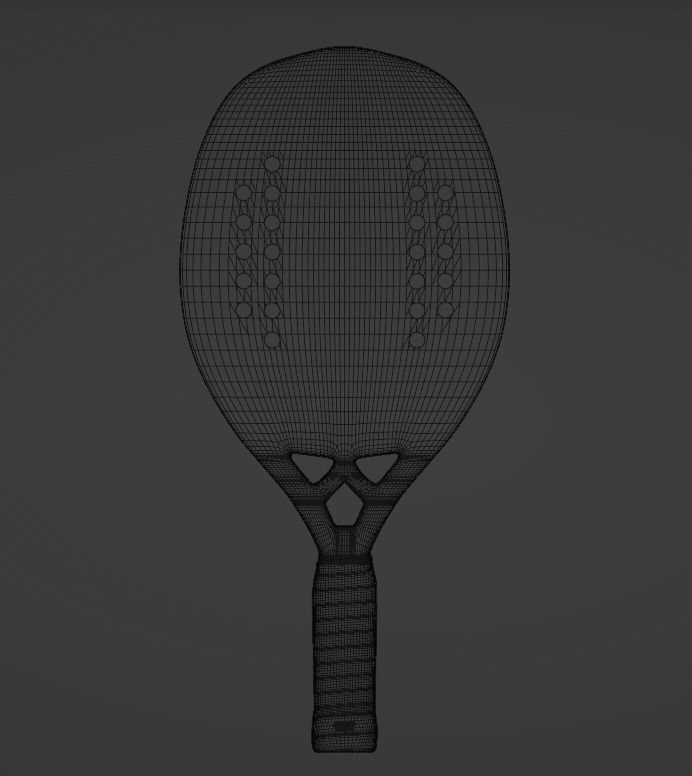 Beach tennis racket 3D model_8