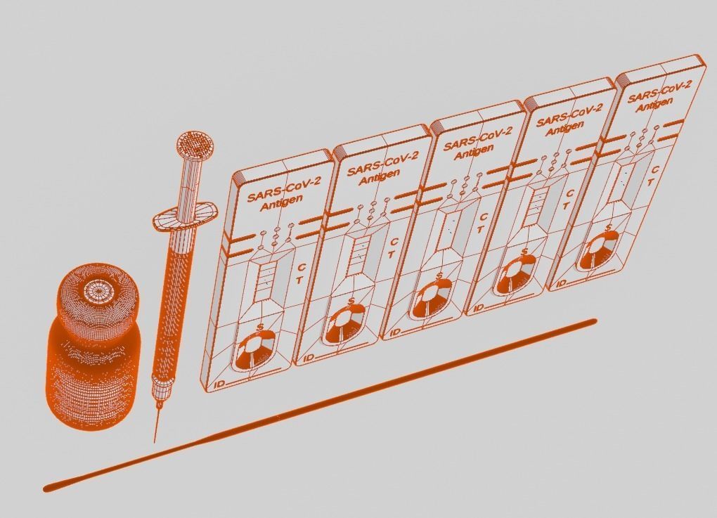 COVID-19 set syringe test kit 3D model_19