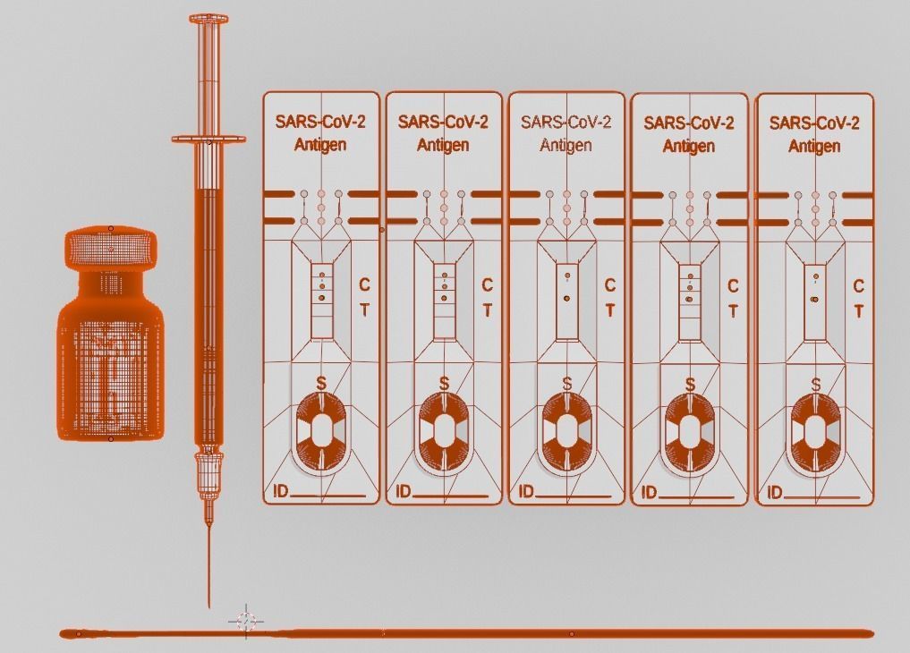 COVID-19 set syringe test kit 3D model_12