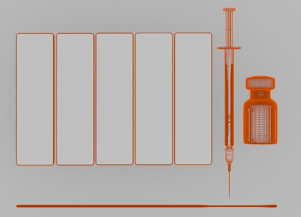 COVID-19 set syringe test kit 3D model_13