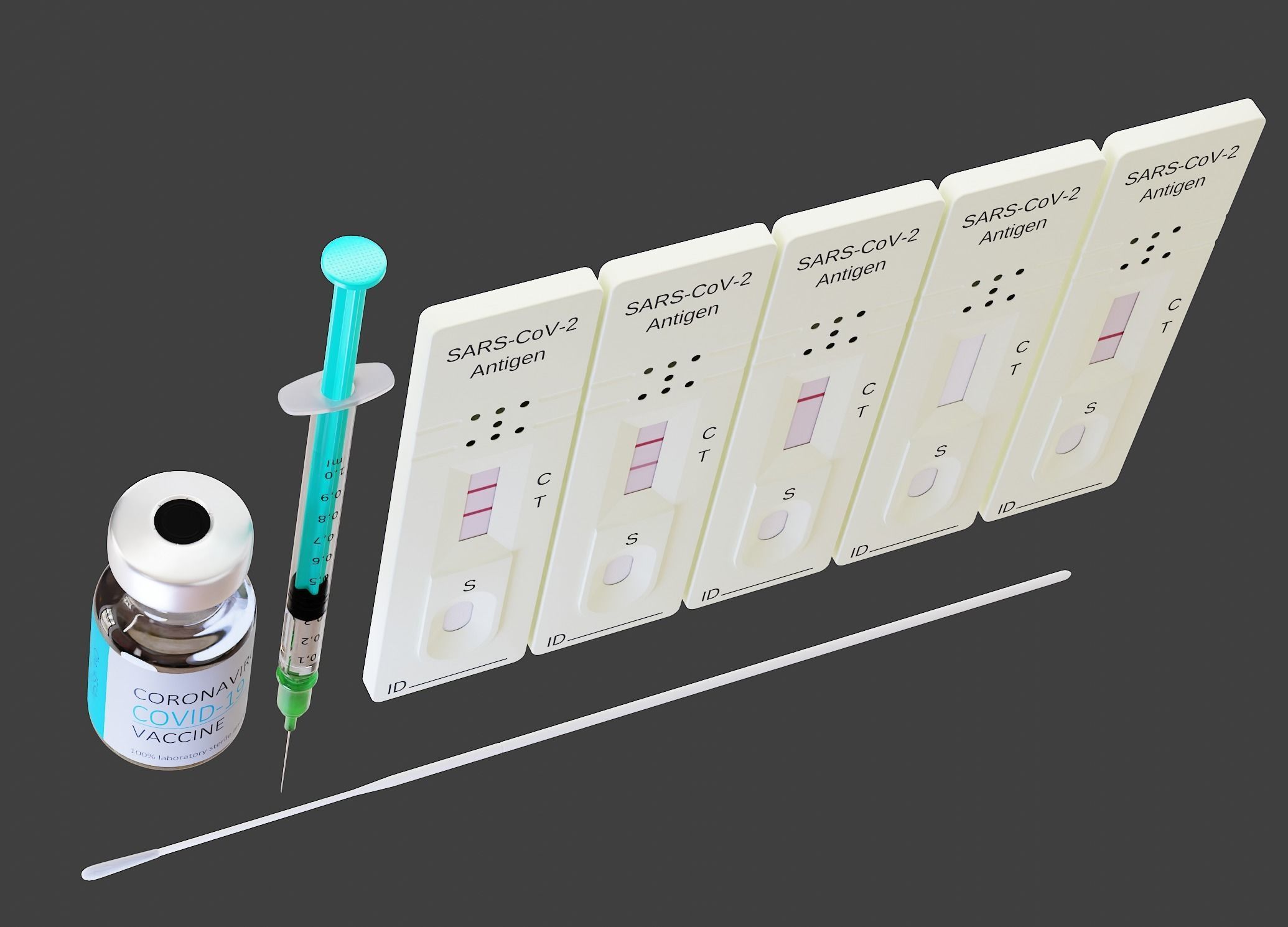 COVID-19 set syringe test kit 3D model_7