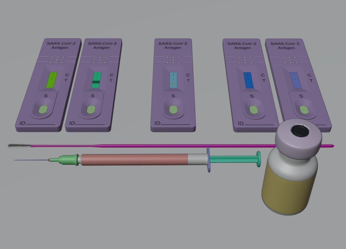 COVID-19 set syringe test kit 3D model_11