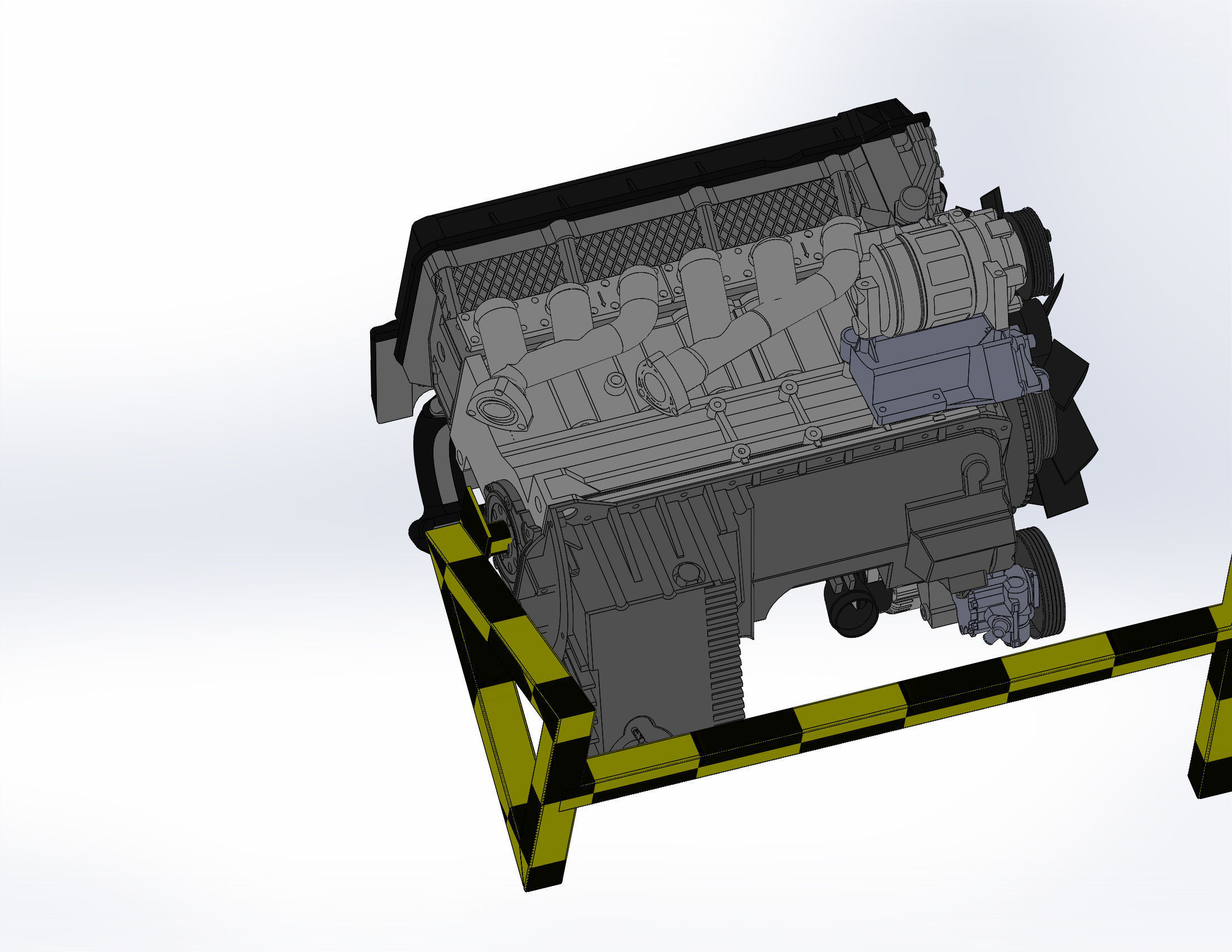 Car engine M52b25 3D print model_1