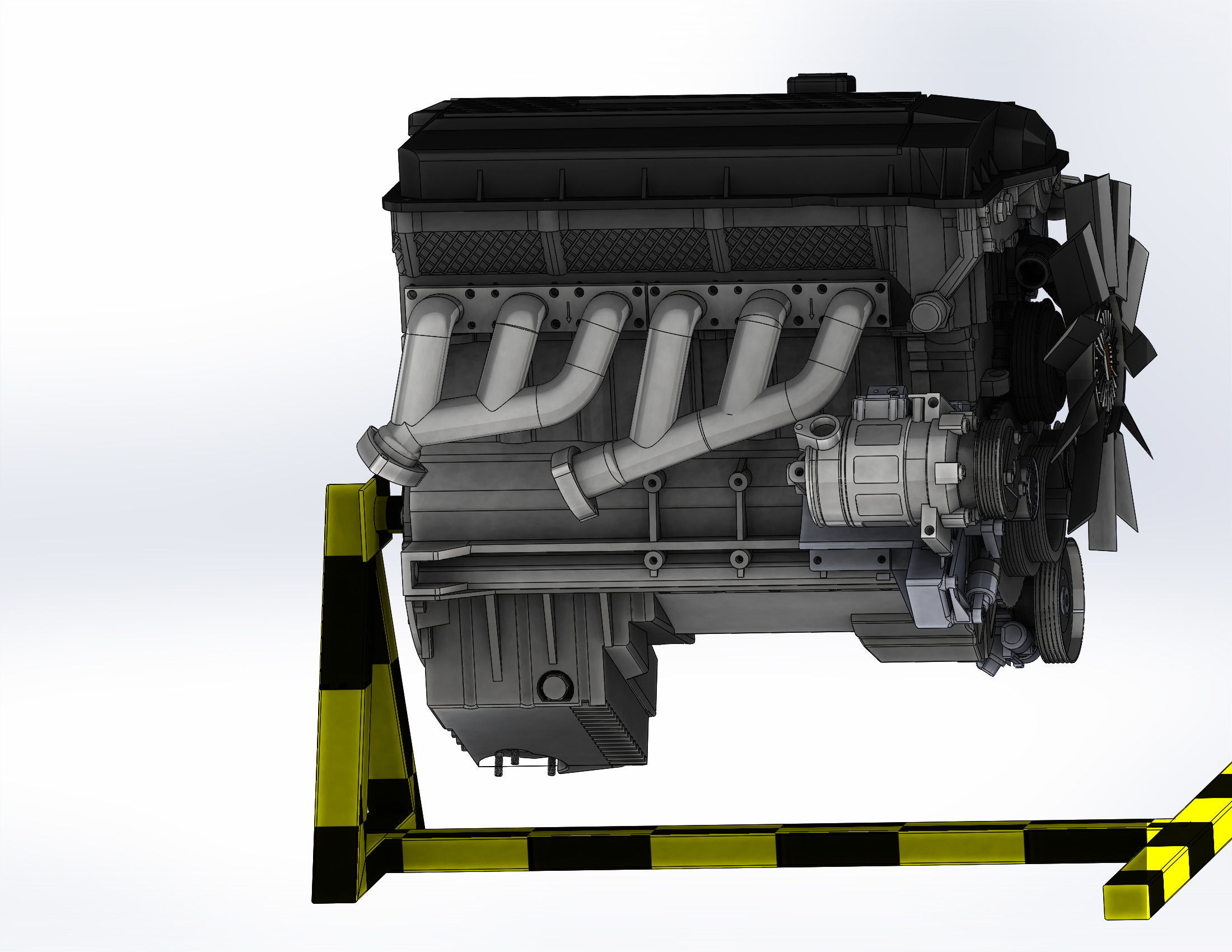 Car engine M52b25 3D print model_2