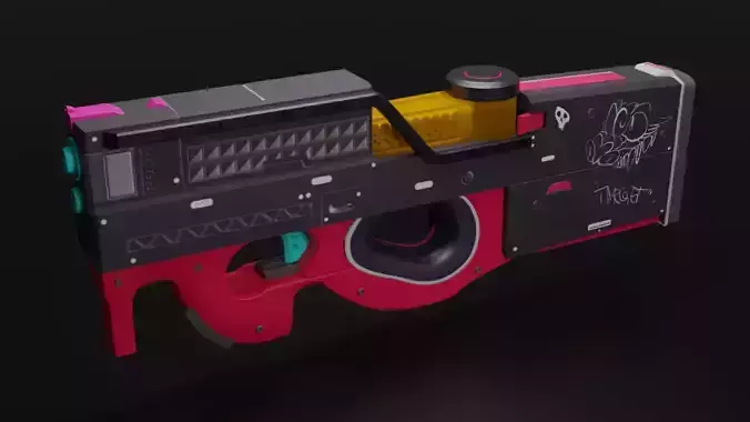 P-90 Gun model for game 3D