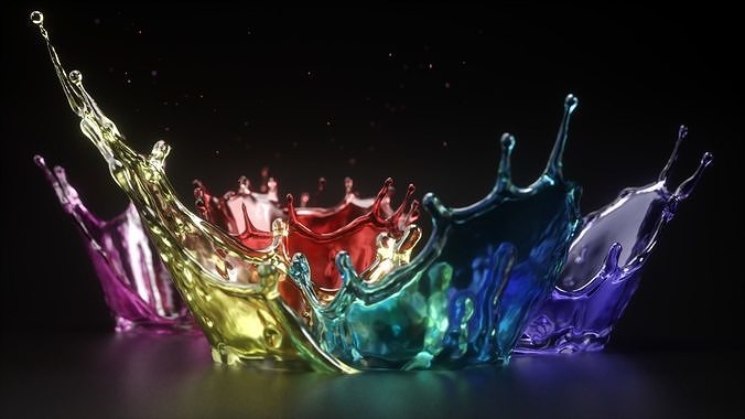 Crown Splash Animated 3D model 2