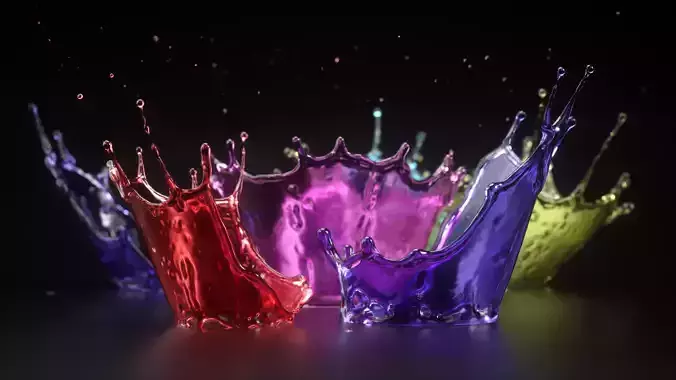 Crown Splash Animated 3D model