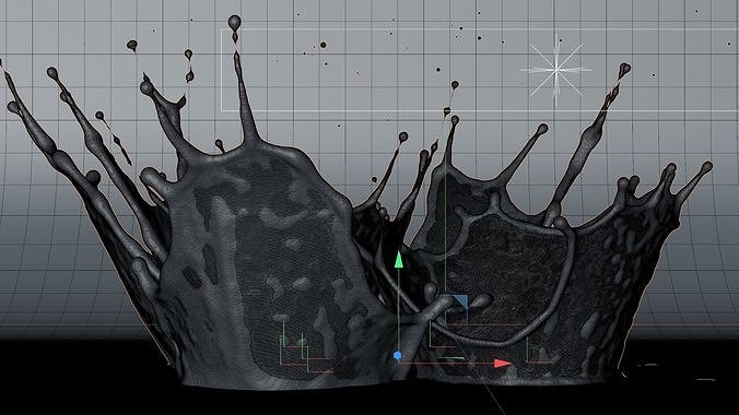 Crown Splash Animated 3D model 6