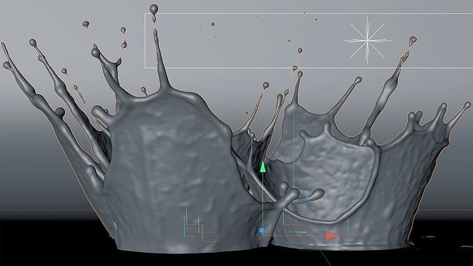 Crown Splash Animated 3D model 5