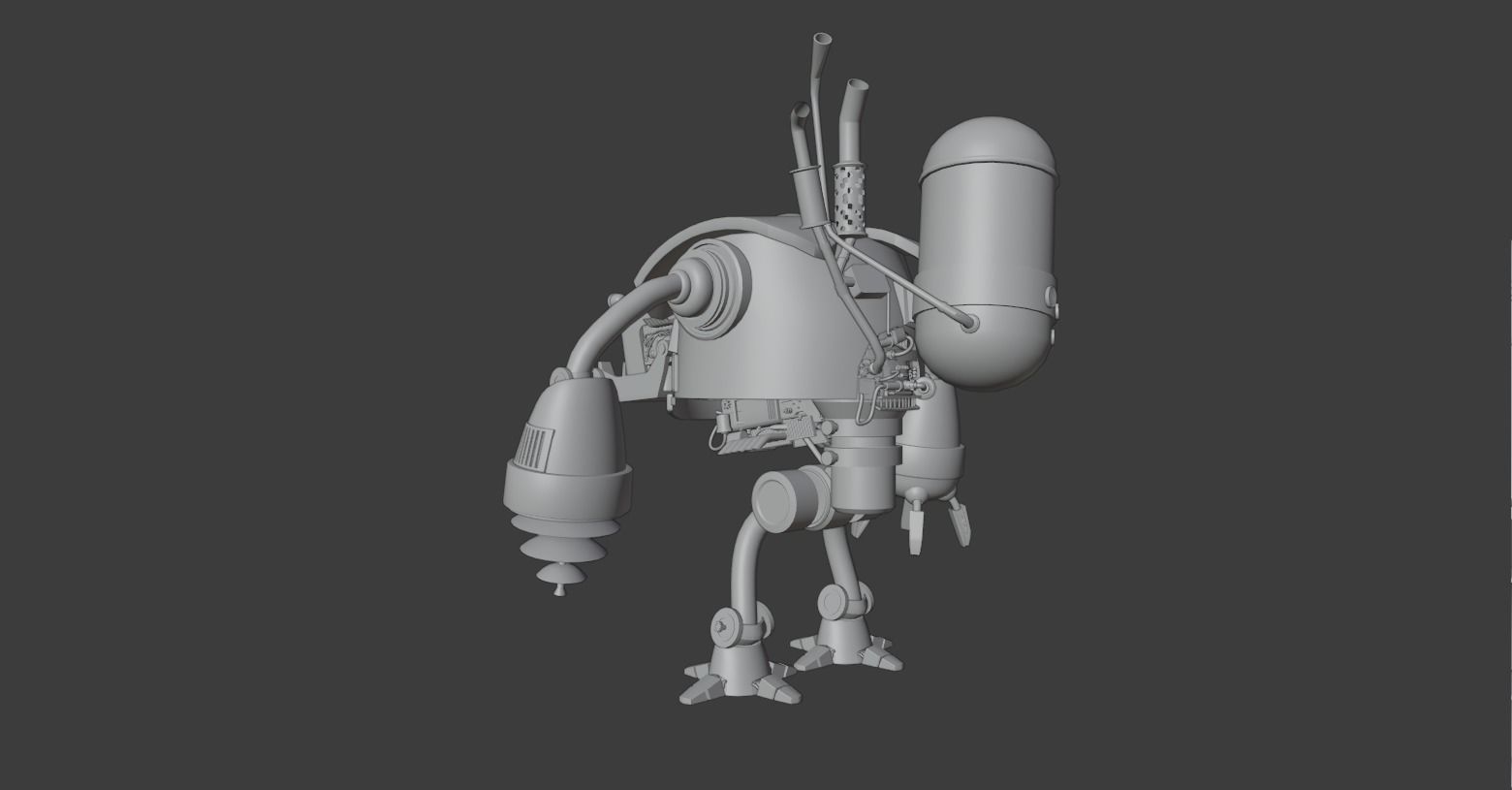 Sci-Fi  Robot pudge 3D model 3D model_10
