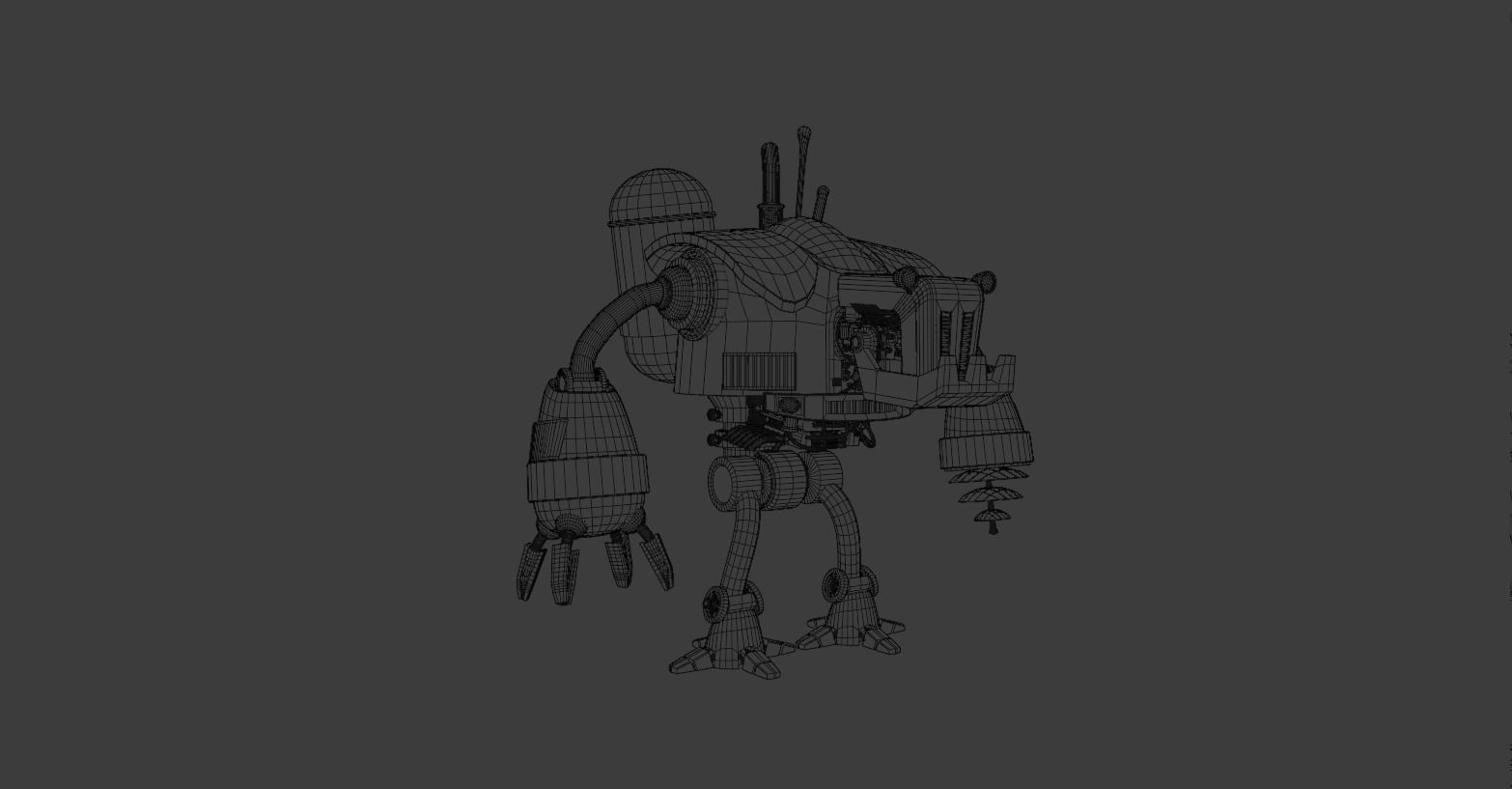 Sci-Fi  Robot pudge 3D model 3D model_16