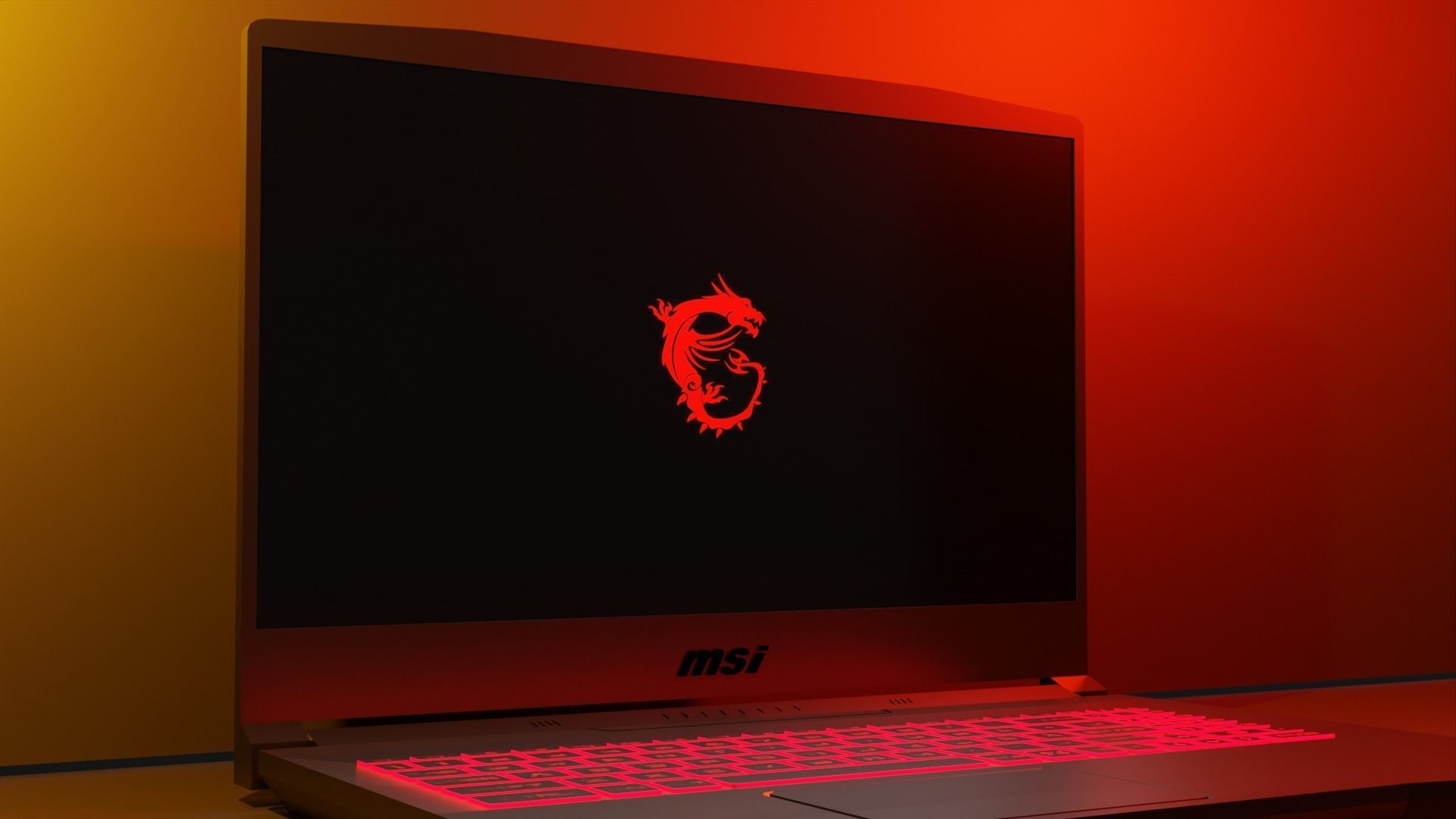 MSI Katana GF66 Low-poly 3D model_2