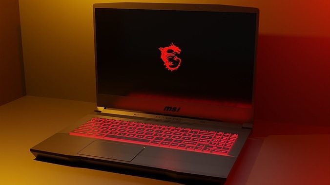 MSI Katana GF66 Low-poly 3D model