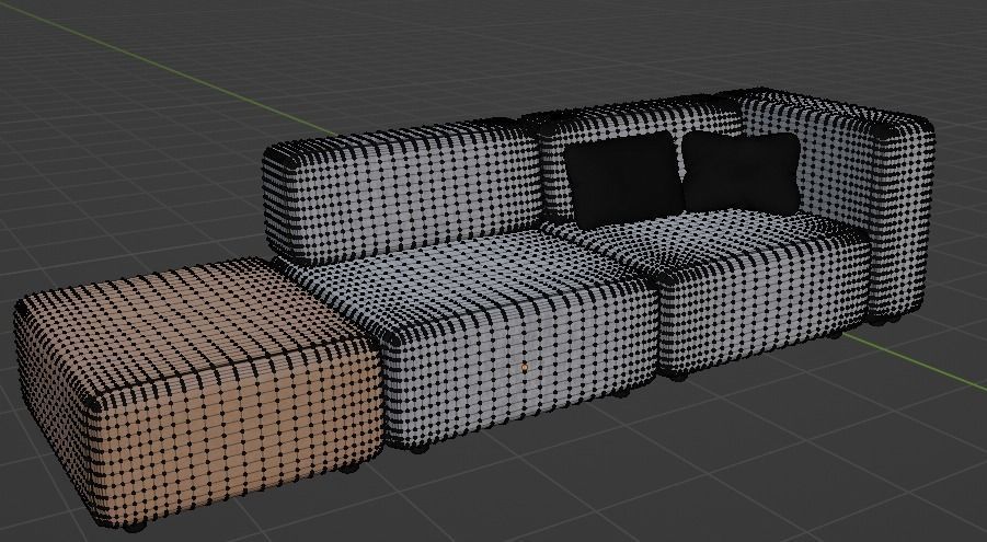 COUCH SOFA Low-poly 3D model_11