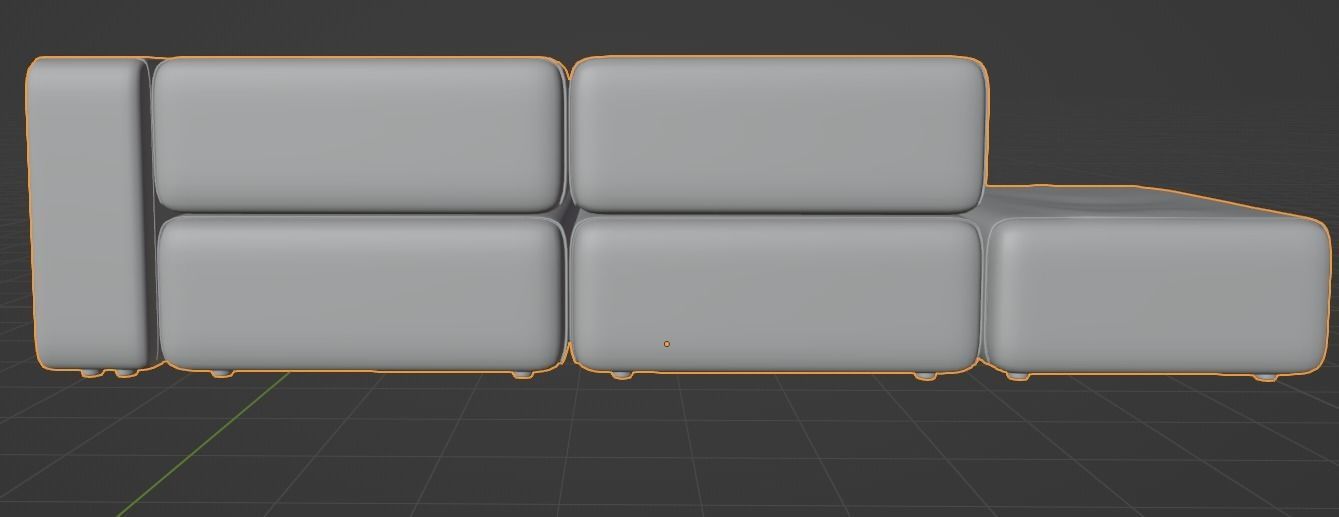 COUCH SOFA Low-poly 3D model_9