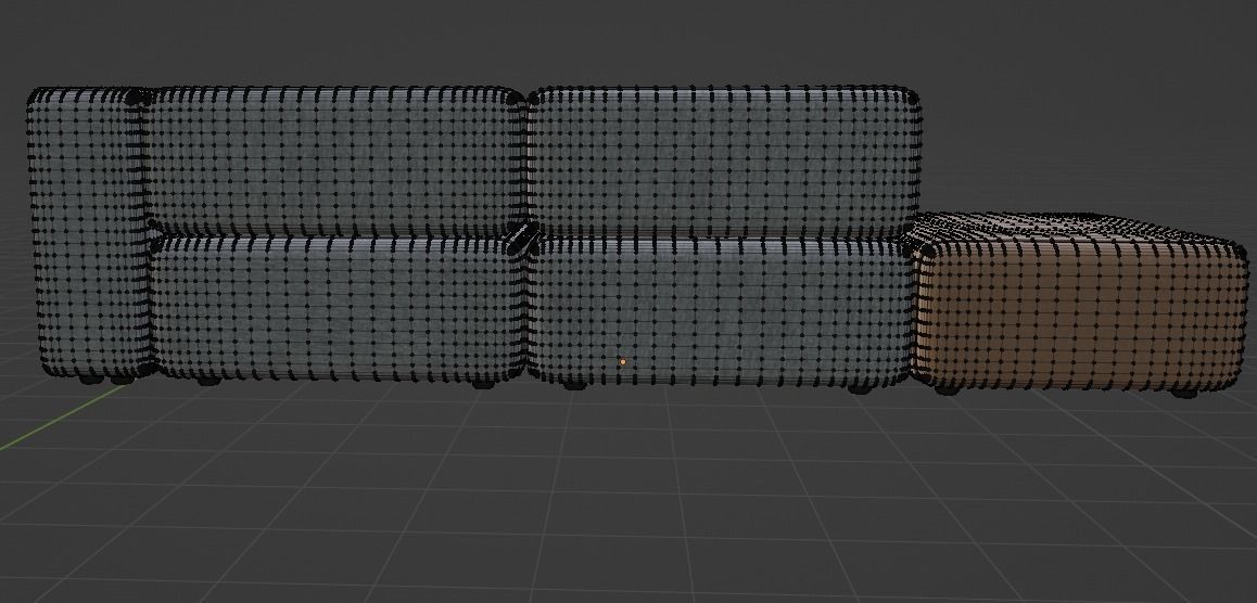 COUCH SOFA Low-poly 3D model_12