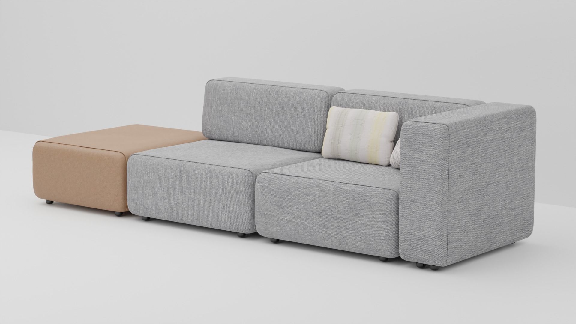COUCH SOFA Low-poly 3D model_3