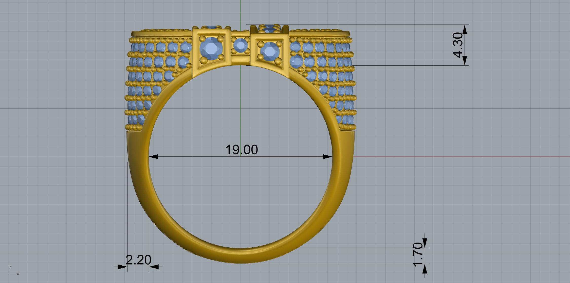 Dollar Sign Ring 3D print model_11