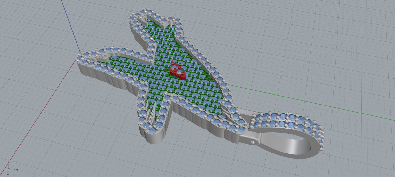 A PAVE LETTER FONT 2 Options 3D print model_9