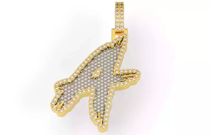 A PAVE LETTER FONT 2 Options  3D print model