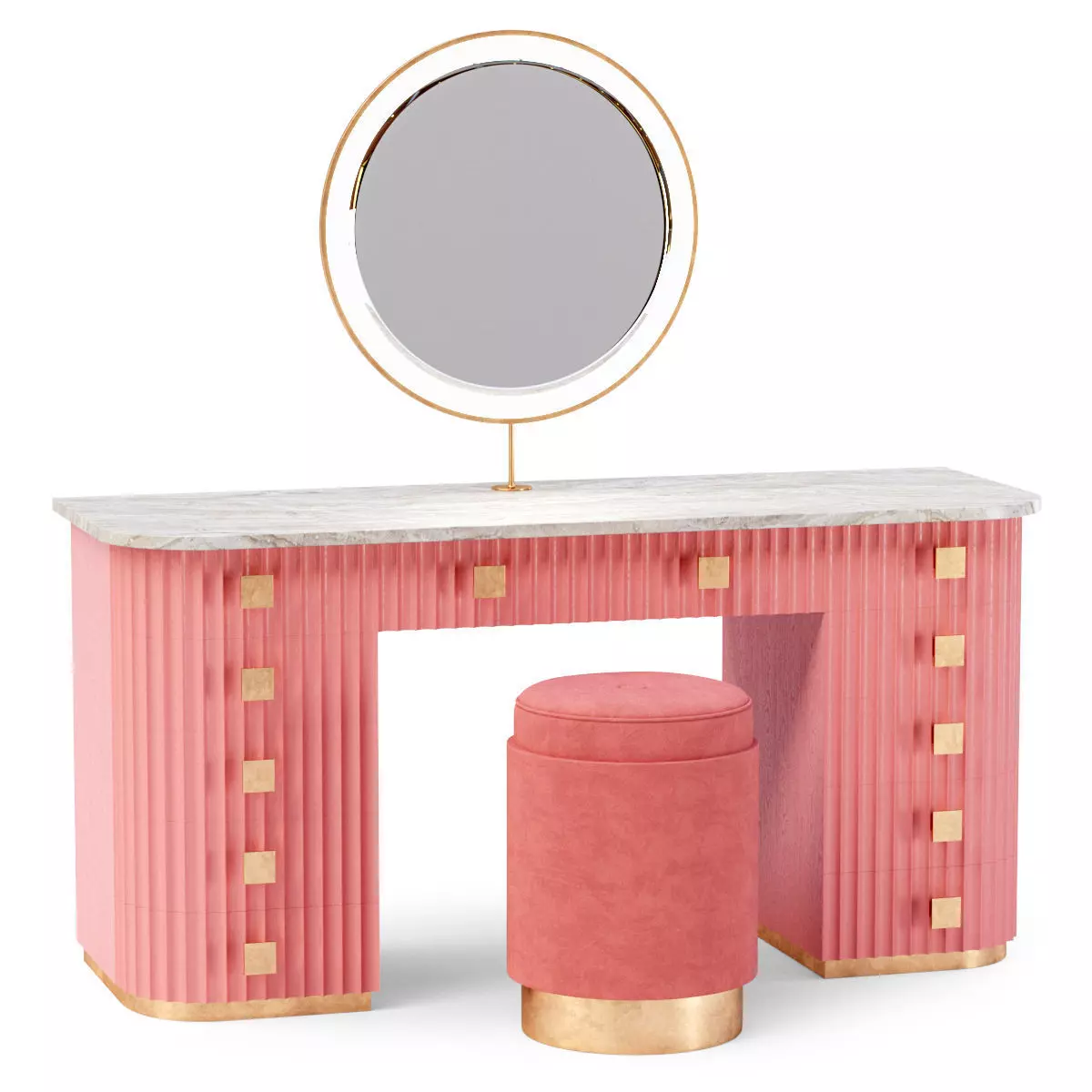 Camila Toilet Table Set 3D model