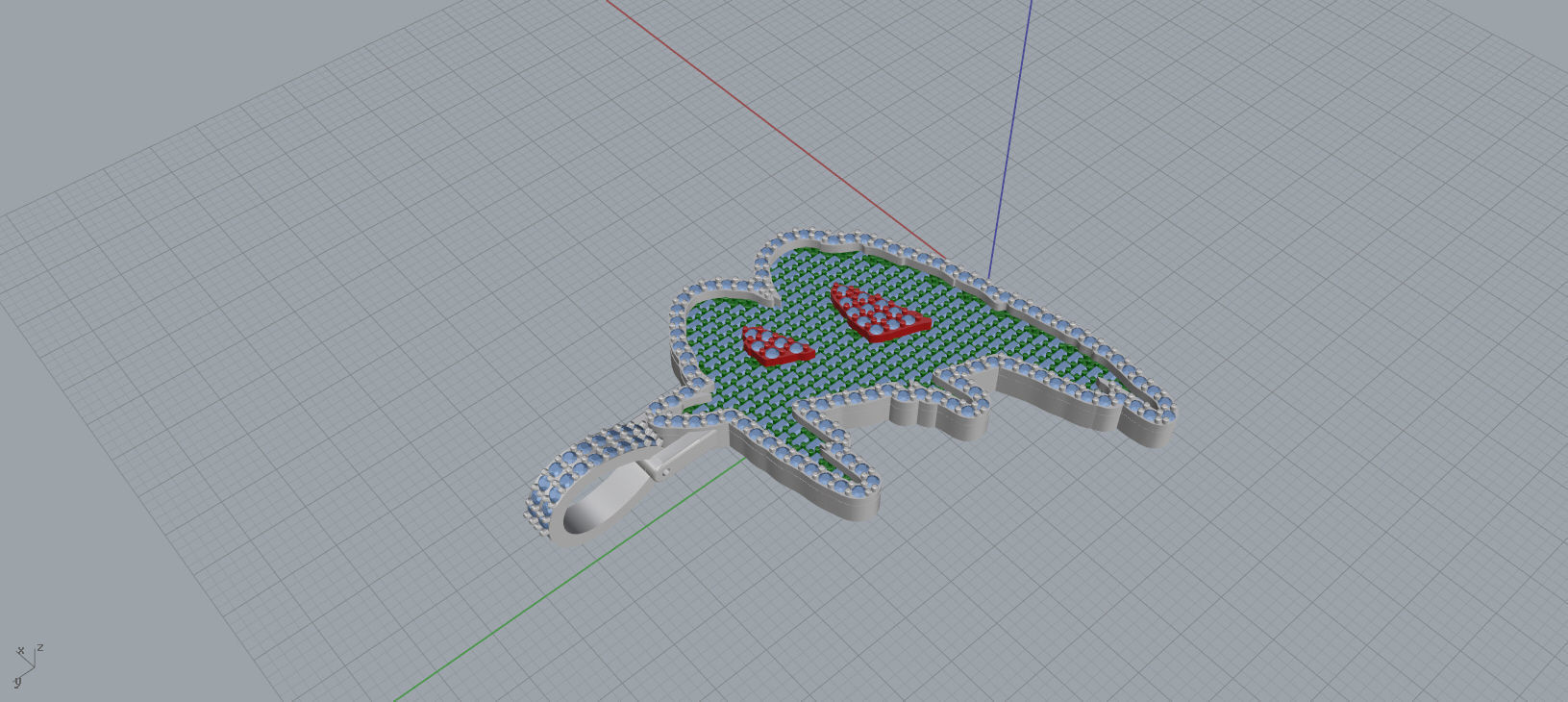 B PAVE LETTER FONT 2 Options 3D print model_11