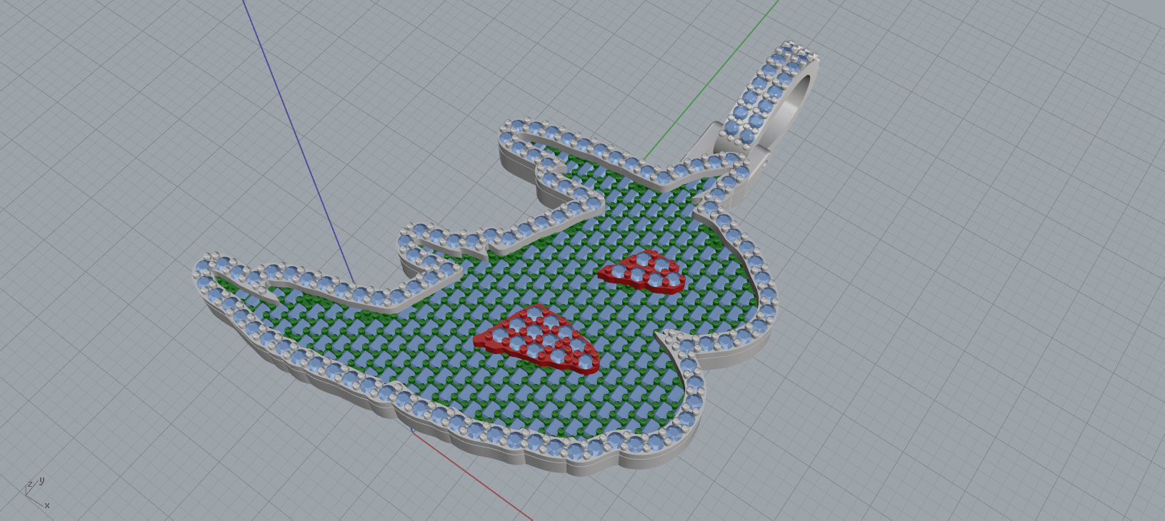 B PAVE LETTER FONT 2 Options 3D print model_8